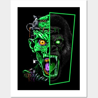 Zombie vs Gorilla Posters and Art